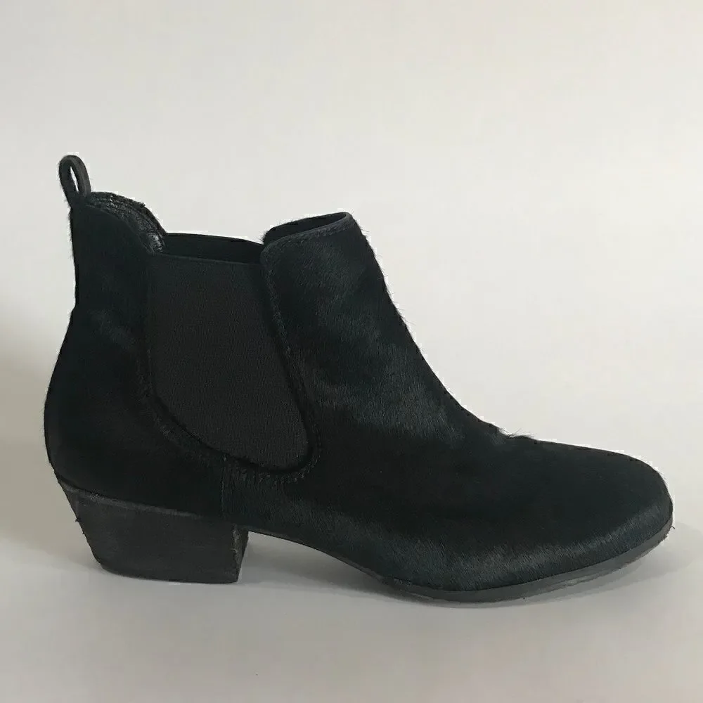 Vince Camuto Black Pony Ankle Booties